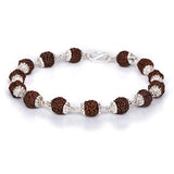 5 mukhi rudraksha bracelet for men women rudraksha bracelet certified rudraksha beads bracelet 5 mukhi rudraksha bracelet with metal capping bracelet for men women adjustable