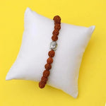 5 mukhi rudraksha bracelet 10mm for men women rudraksha bracelet certified rudraksha beads bracelet 5-mukhi rudraksha bracelet with metal capping bracelet for men women adjustable