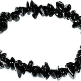 Black Tourmaline Chip Bracelet Crystal Healing Bracelet for Men & Women healing stone bracelet