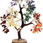 7 chakra crystal tree stones spiritual healing handmade bonsai  feng shui  positive energy emotional well-being  natural gemstones success office home  decor good luck peaceful meditation crystal gift spiritual gift