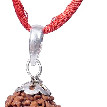 rudraksha pendant 4 mukhi nepali bead spiritual authentic certified jewelry four faced rudraksh mens spiritual accessory womens natural handmade elegant necklace meditation yoga protective beads unisex