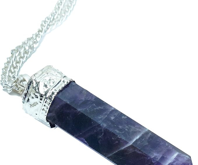 amethyst pendant amethyst pendant raw amethyst pendant stone long chain for women men stone pendant necklace healing stone necklace healing stone gemstone pendant for money good luck prosperity success positive energy wealth meditation stone pendant crystals gift healing gift spiritual gift gemstone jewelry womens jewellery gift natural certified healing stone charms jewelry zodiac pendant for calm anxiety stress relief abundance crystal love stone pendant protection stone reiki healing crystal 