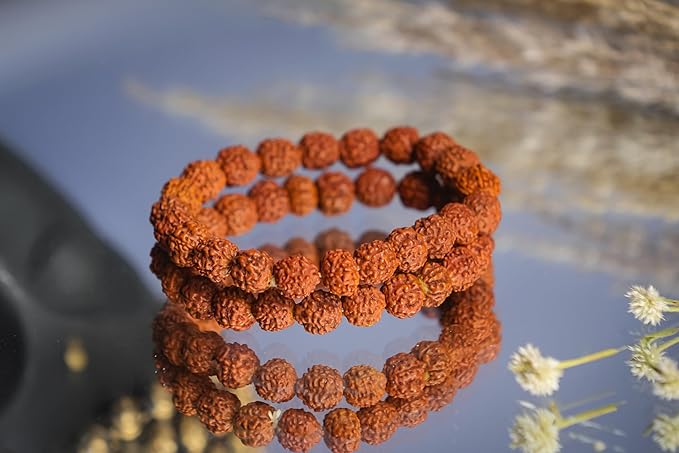 5 mukhi rudraksha bracelet 10mm for men women rudraksha bracelet certified rudraksha beads bracelet 5-mukhi rudraksha bracelet with metal capping bracelet for men women adjustable