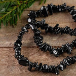 Black Tourmaline Chip Bracelet Crystal Healing Bracelet for Men & Women healing stone bracelet