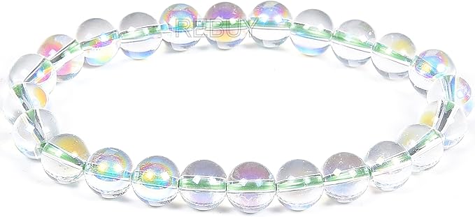 Aura Quartz bracelet Natural crystal healing bracelet Healing crystal bracelet Positive energy bracelet Balance bracelet Well-being bracelet Beaded gemstone bracelet Men's Quartz bracelet Women's Quartz bracelet Crystal energy bracelet gemstone bracelet Aura Quartz jewelry Gift idea