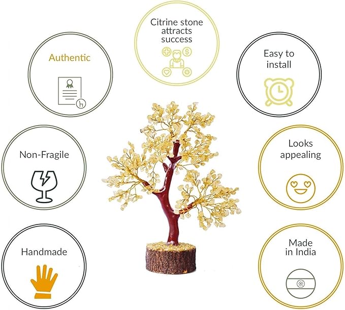 Citrine crystal tree stones spiritual healing handmade bonsai  feng shui  positive energy emotional well-being  natural gemstones success office home  decor good luck peaceful meditation crystal tree crystal gifts spiritual gifts 