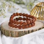 5 mukhi rudraksha bracelet 10mm for men women rudraksha bracelet certified rudraksha beads bracelet 5-mukhi rudraksha bracelet with metal capping bracelet for men women adjustable