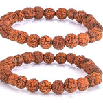 5 mukhi rudraksha bracelet 10mm for men women rudraksha bracelet certified rudraksha beads bracelet 5-mukhi rudraksha bracelet with metal capping bracelet for men women adjustable