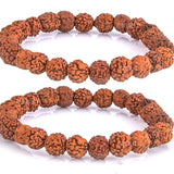 5 mukhi rudraksha bracelet 10mm for men women rudraksha bracelet certified rudraksha beads bracelet 5-mukhi rudraksha bracelet with metal capping bracelet for men women adjustable