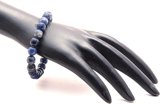 Lazuli Bracelet Natural Crystal Healing Stone Bracelet Gemstone Jewelry Bracelet for Men & Women 