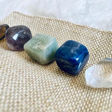 tumble stone tumble stones crystals healing stones 7 chakra stone amethyst smoky quartz clear quartz: amazonite sodalite crystals stones raw cluster loose cut gemstones 7 chakra tumbled stones meditation stone kit wealth money crystal stones pocket stone prosperity success good luck stones and crystals gift tumble stones for positive energy protection stone decorative multicoloured stones showpieces for home decor gifts polished tumble  stones natural healing crystal stone gift meditation stone